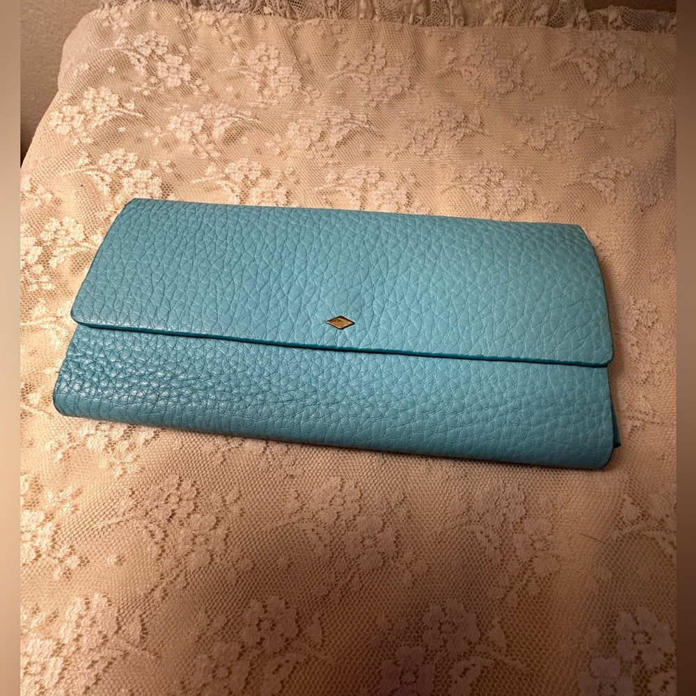 Fossil Earring Jewelry Case Holder Leather
